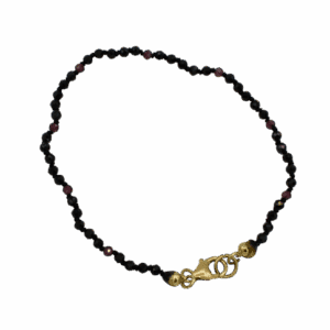 armband zwarte spinel + granaat