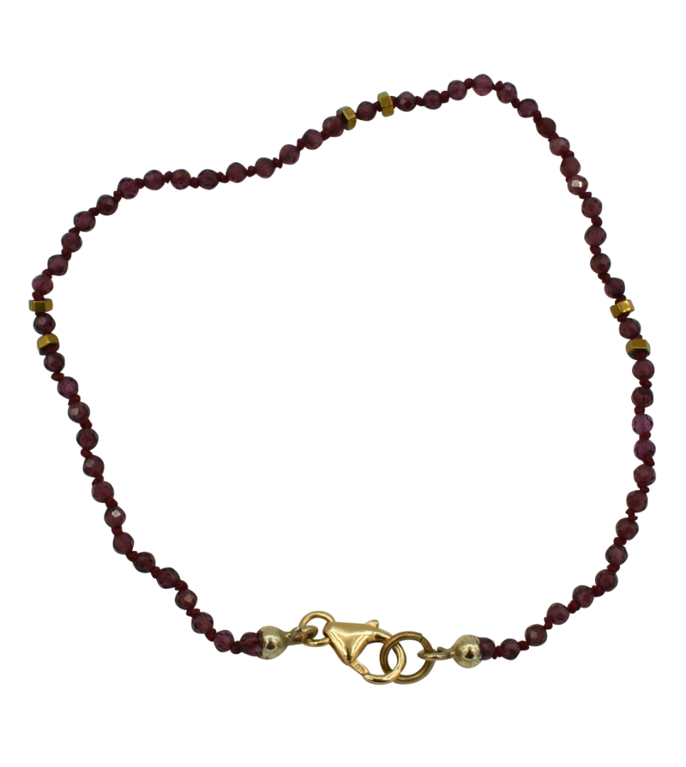 armband kwarts + granaat