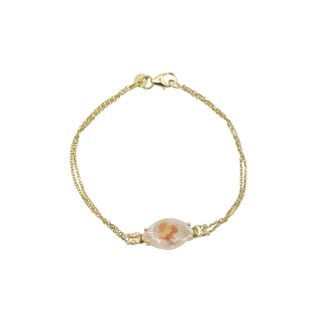 Armband met saffier en hematiet kwarts