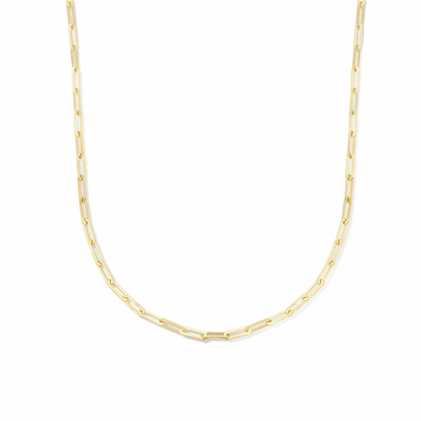 Gouden paperclip collier