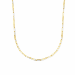 Gouden paperclip collier