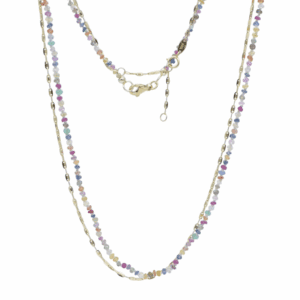 Gekleurd saffier collier