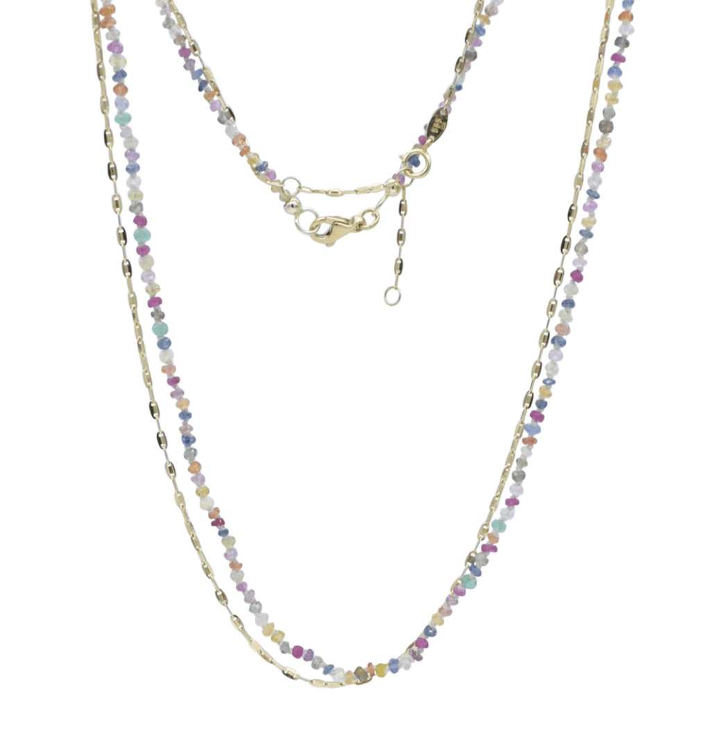 Gekleurd saffier collier