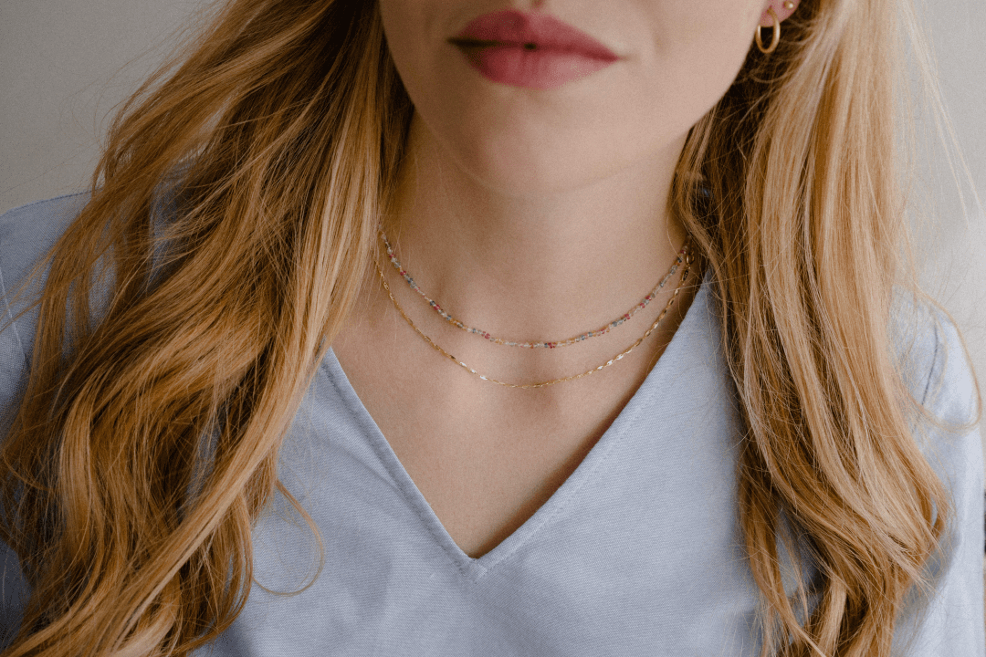 Gekleurd saffier collier