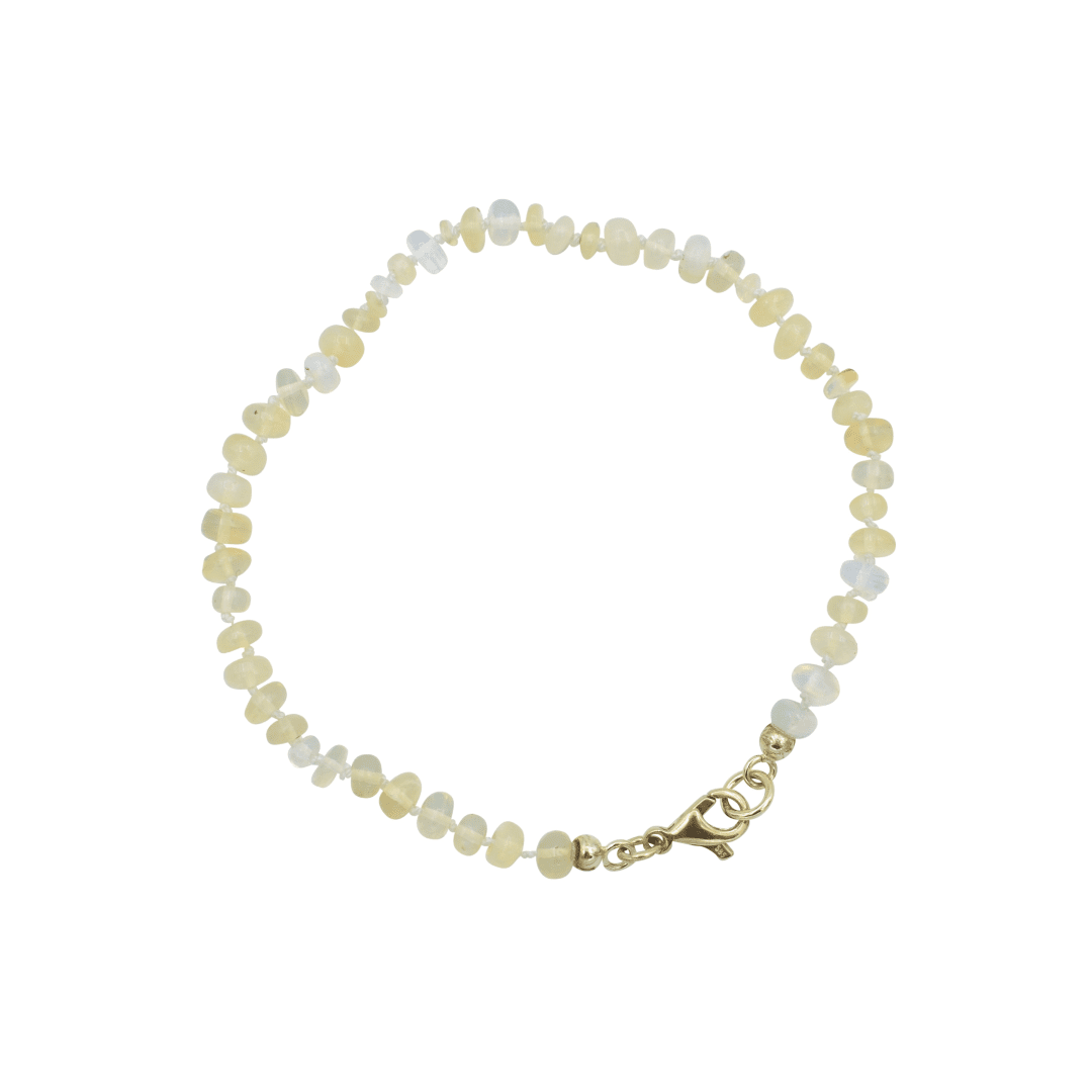 Geknoopt opaal armbandje