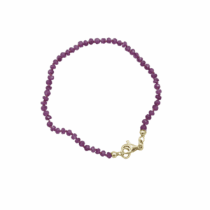 Geknoopt robijn armbandje