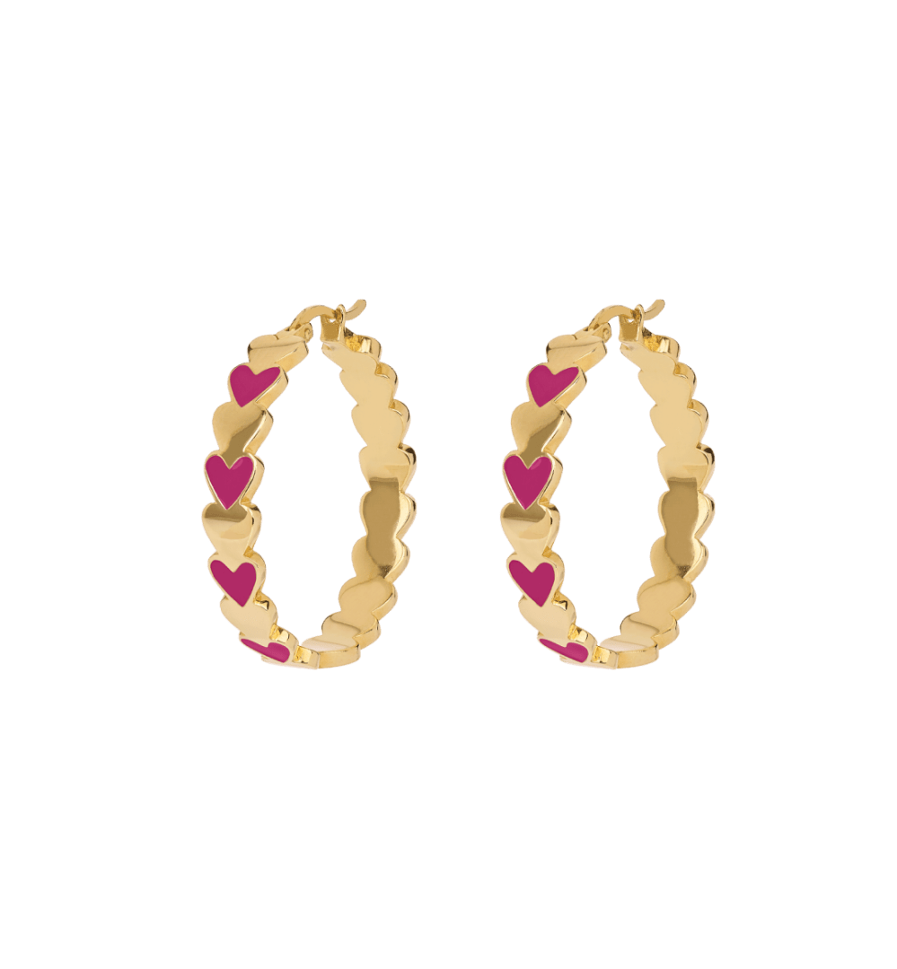 Large Beloved Mauve Hoop Earrings