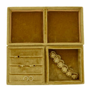 Sieradendoos velvet goud groot