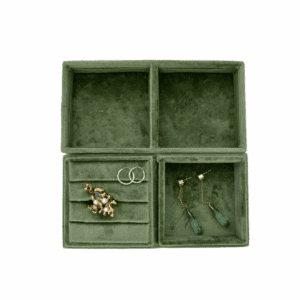 Sieradendoos velvet groen groot