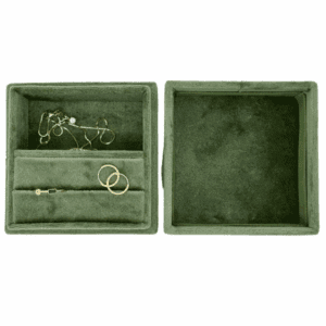 Sieradendoos velvet groen klein