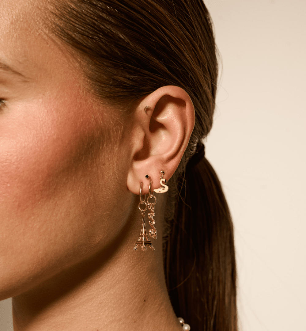 Single Plain Ring Earring