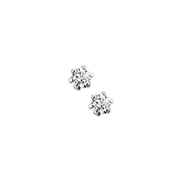 oorknoppen zirkonia zilver wit