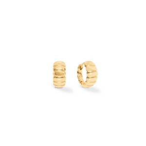 Hoop earrings 14mm yellow