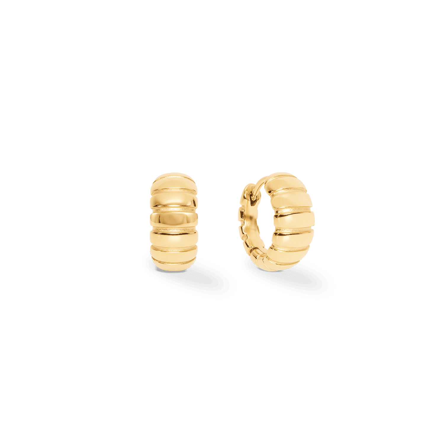 Hoop earrings 14mm yellow - Afbeelding 2
