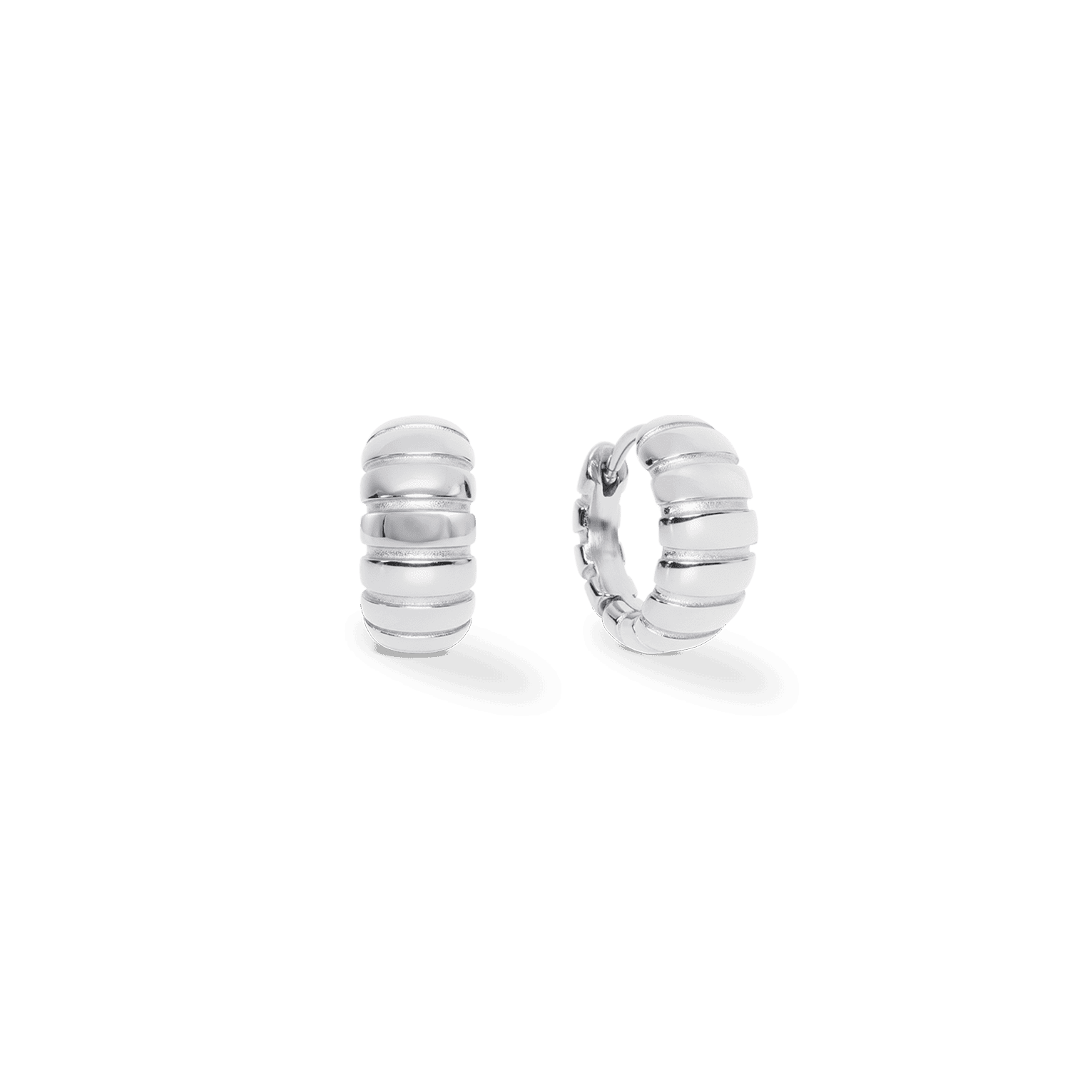 Hoop earrings 14mm Steel - Afbeelding 2