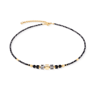 Necklace black gold
