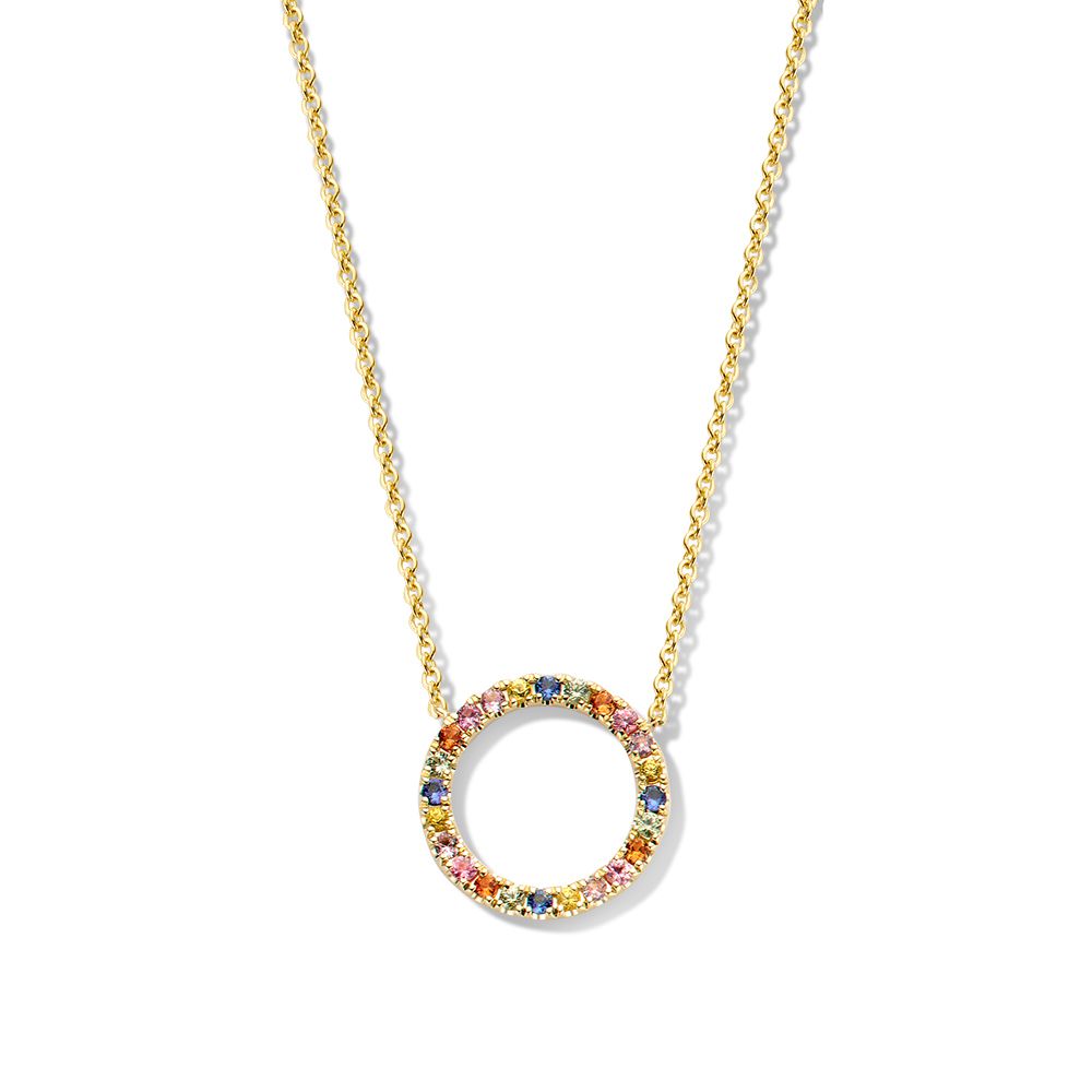 Collier geelgoud saffier - Afbeelding 2