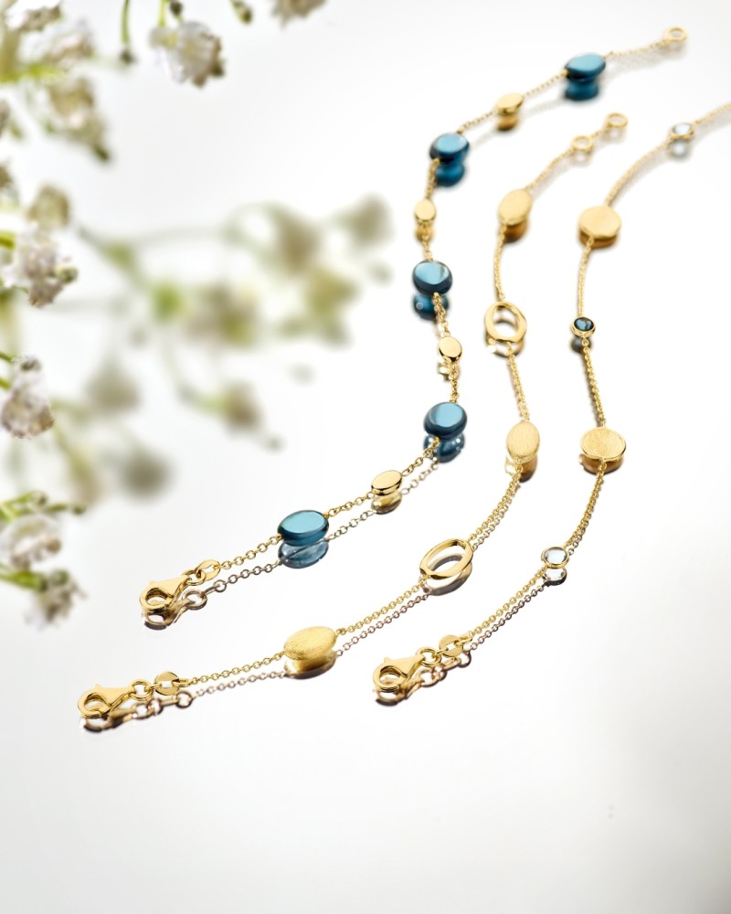 Armband geelgoud edelsteen - Afbeelding 2