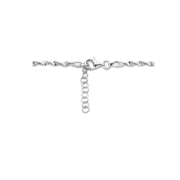 collier 2,7 mm 42 + 3 cm zilver gerhodineerd