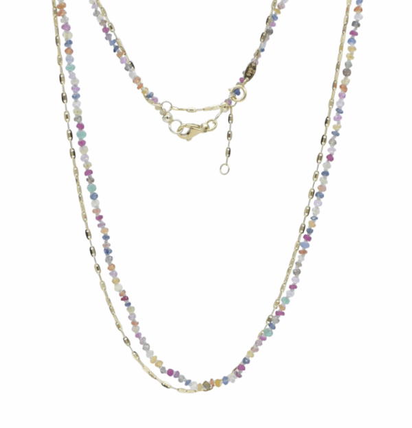 Gekleurd saffier collier