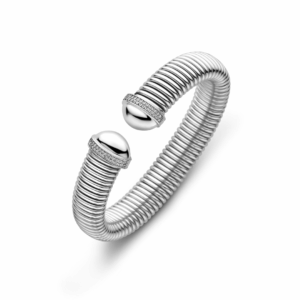 klemband tubogas zirkonia 13 mm zilver gerhodineerd