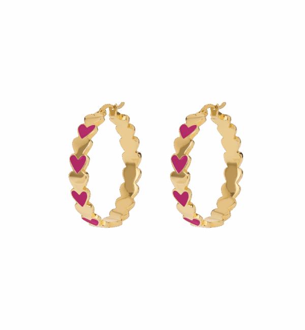 Large Beloved Mauve Hoop Earrings