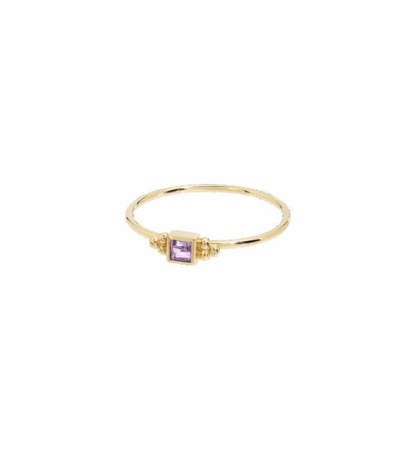 Purple Honeysuckle Ring 14K