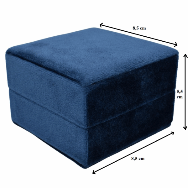 Sieradendoos velvet blauw klein