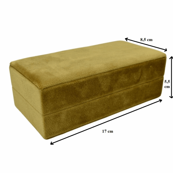 Sieradendoos velvet goud groot