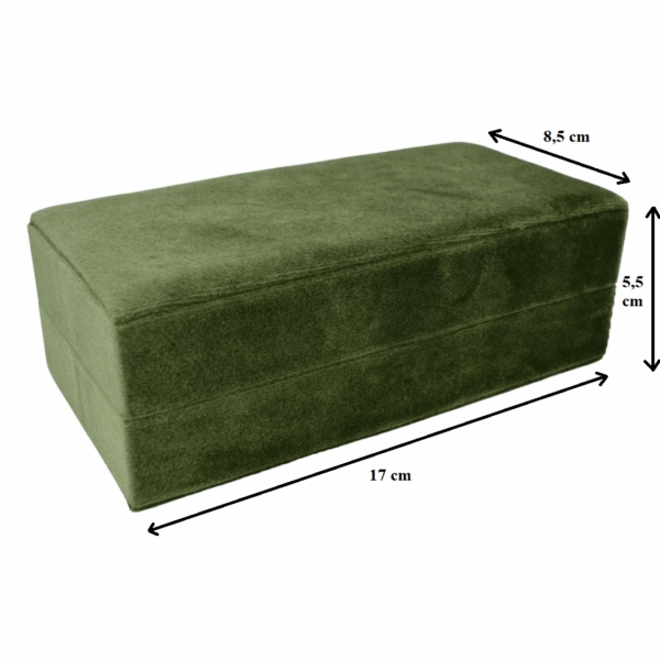Sieradendoos velvet groen groot