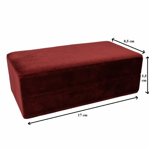 Sieradendoos velvet rood groot