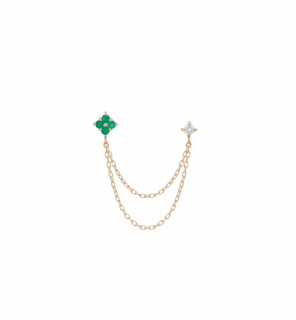Single Enchanted Chain Stud Earring
