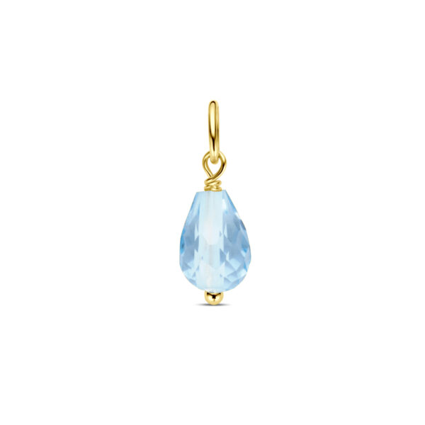 hanger blauw topaas 14K geelgoud - Afbeelding 3