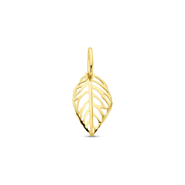 hanger blad 17 mm 14K geelgoud - Afbeelding 3
