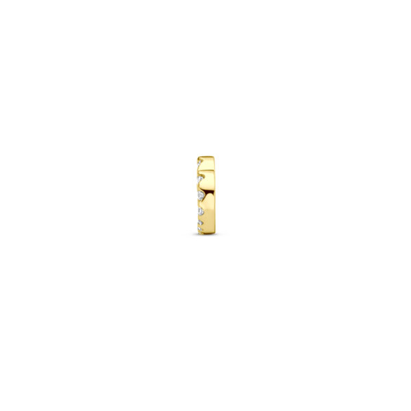 hanger hartje diamant 0.04ct h si 5 mm 14K geelgoud - Afbeelding 2