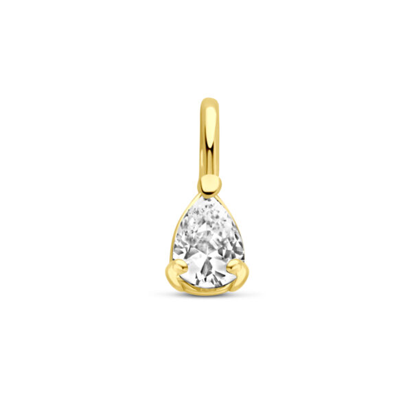 hanger zirkonia 8,5 mm 14K geelgoud - Afbeelding 2