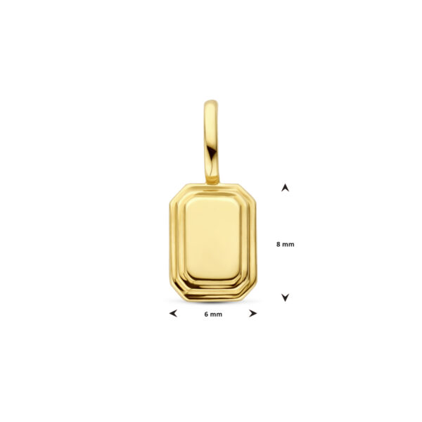 graveerhanger 8 mm 14K geelgoud - Afbeelding 4