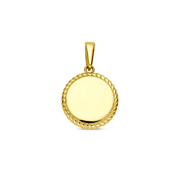 graveerhanger 18 mm 14K geelgoud - Afbeelding 4