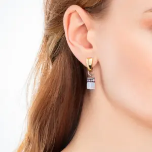 Coeur de Lion oorbedels lichtblauw zilver