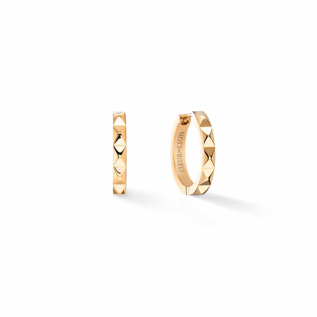 Coeur de Lion creolen Spikes goudkleurig 12 mm